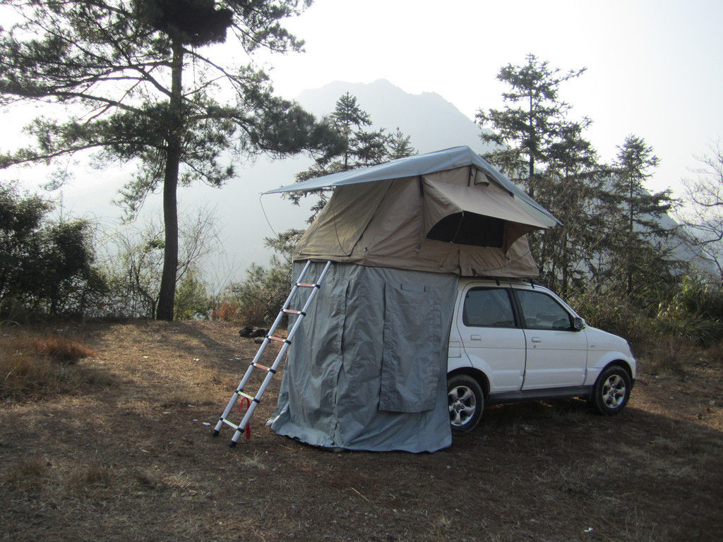 Antiwasser-Auto-Dach angebrachtes Zelt mit 2M ausdehnbarer Aluminiumleiter