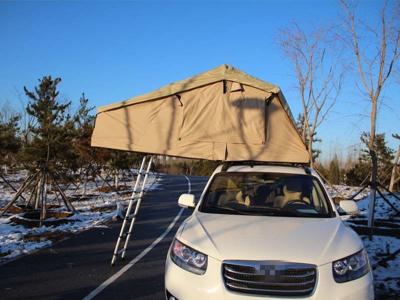 Erweiterung, die Spitzen-Zelt des Dach-4x4 mit Edelstahl-Pole-Material faltet