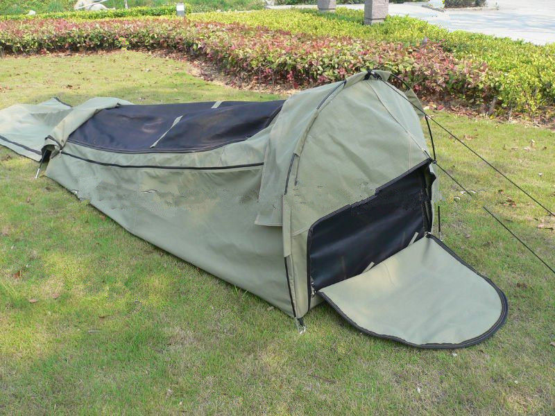 Mann Segeltuch Famliy 2 Swag-Zelt, YKK-Reißverschluss Swag-Taschen-Zelt mit Aluminium-Polen