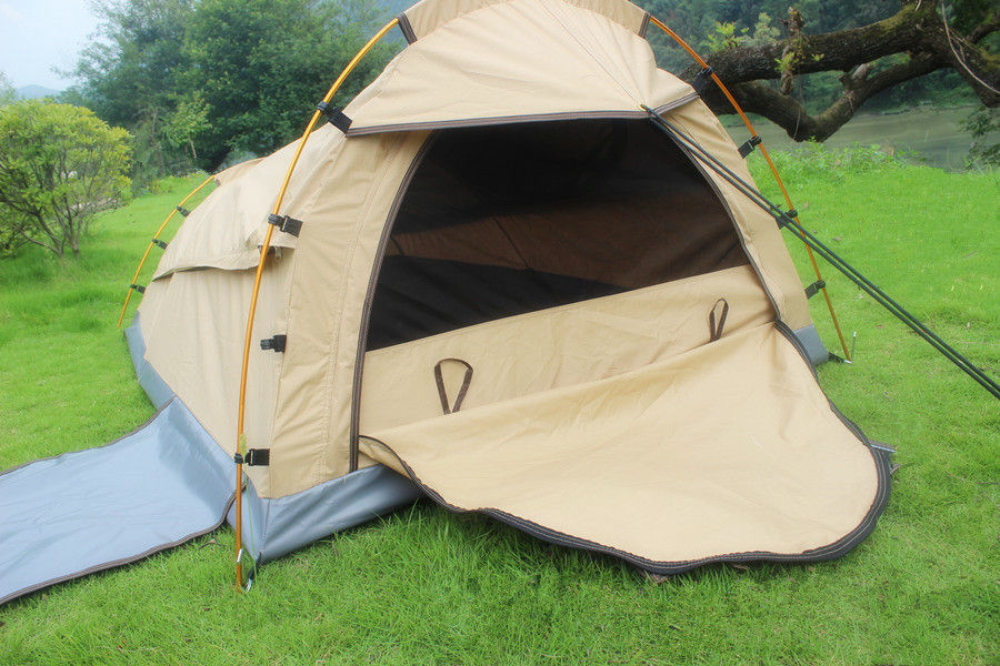 Segeltuch kampierendes Zweipersonenswag-Zelt mit Gitter 450GSM PVC-Boden/Maschen-Fenster
